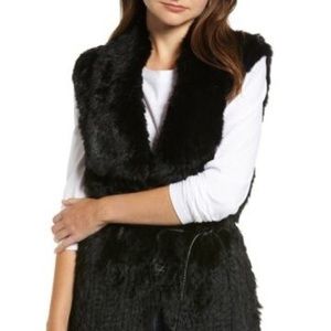 Love Token Longline Genuine Rabbit Fur Vest